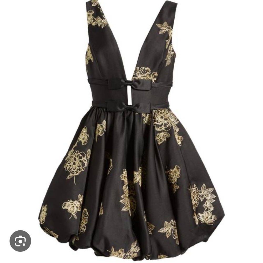 Elegant Black and Gold Kids Dress